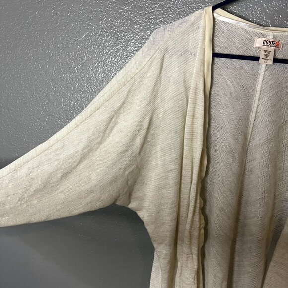 Route 66 Elegant Cream Lightweight Cardigan, Size XL - Picture 5 of 5